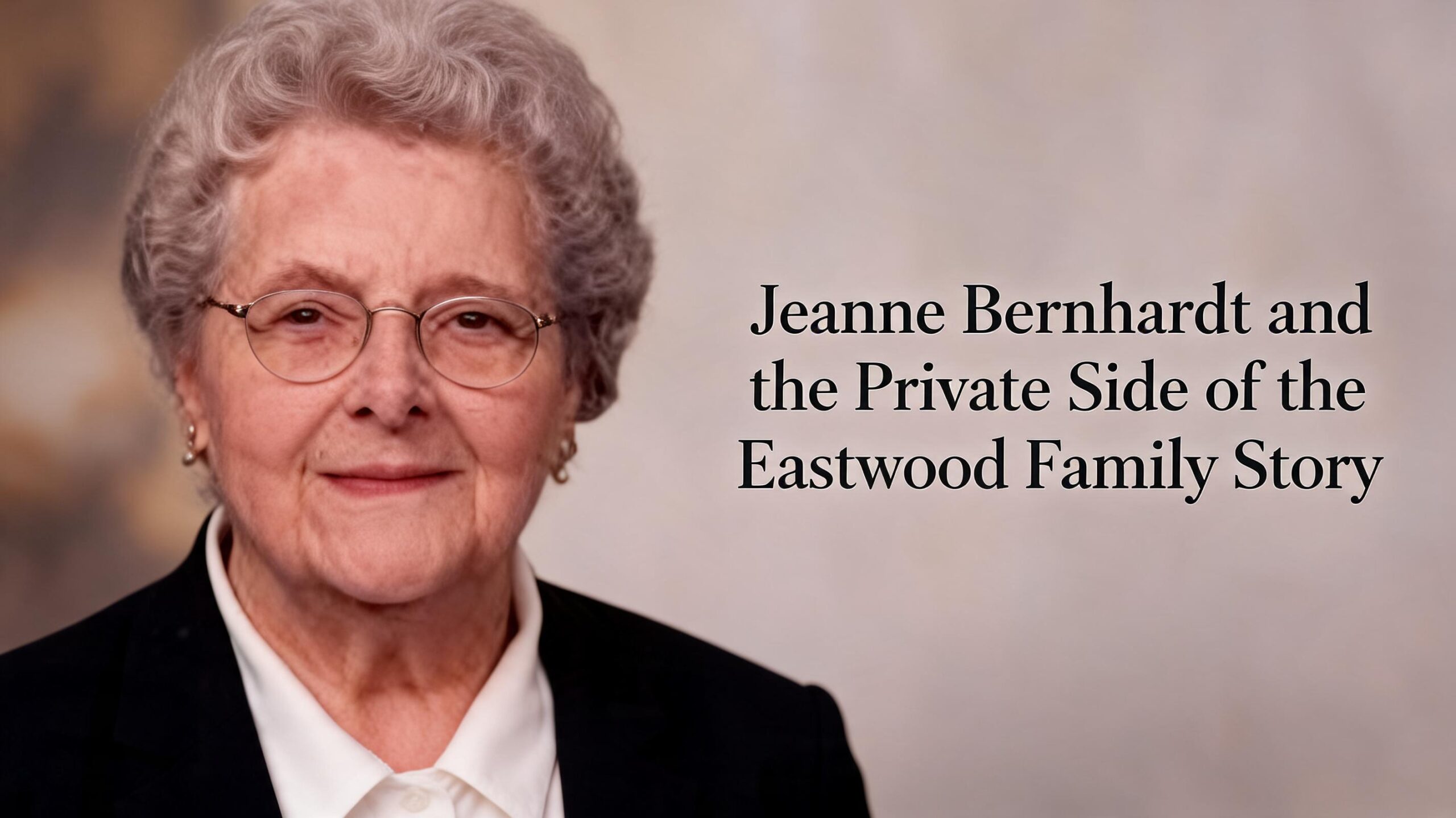 Jeanne Bernhardt and the Private Side of the Eastwood Family Story featuring Jeanne Bernhardt and the history of the Eastwood family.