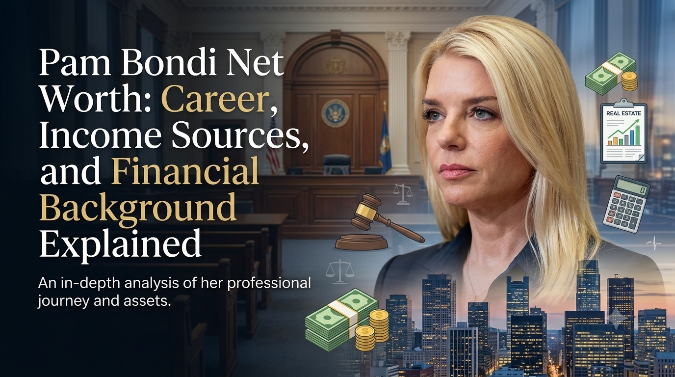 Pam Bondi Net Worth featuring career earnings, income sources, financial success, and professional achievements.